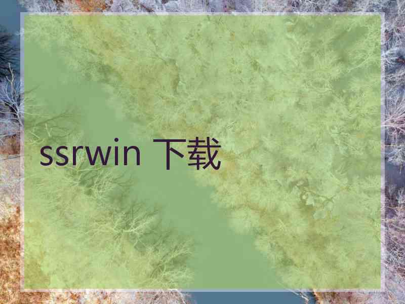 ssrwin 下载