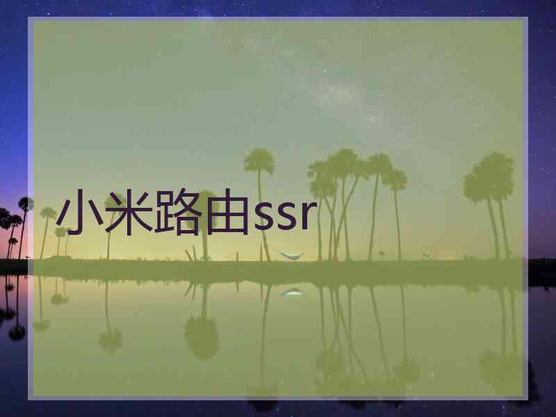 小米路由ssr