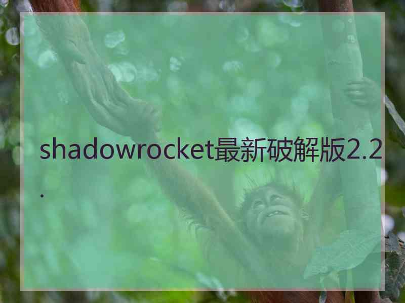 shadowrocket最新破解版2.2.