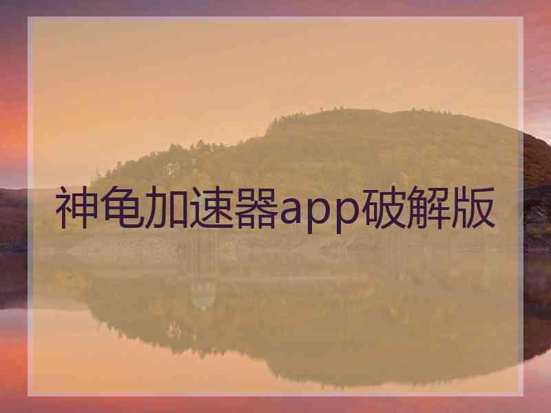 神龟加速器app破解版